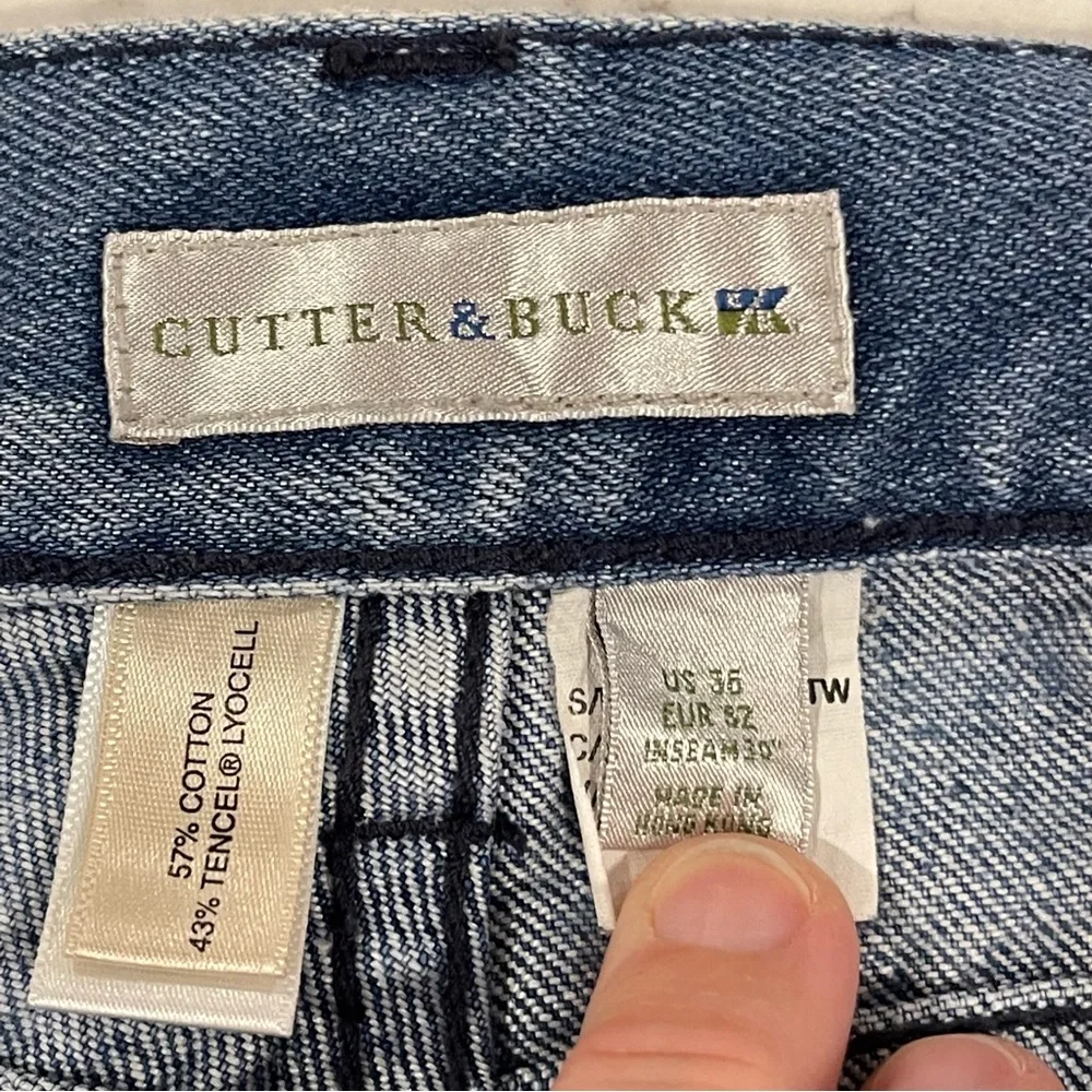 MENS CUTTER & BUCK NORMAL WASH JEANS DENIM SIZE 36 x 30 STRAIGHT LEG JEAN SUMMER - Picture 11 of 16